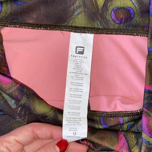 Fabletics peacock size M leggings - Picture 6 of 7